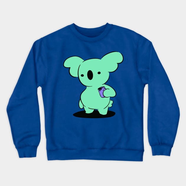 Koala Caffeine Crewneck Sweatshirt by Jossly_Draws